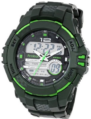 Armitron Sport 20/4942GRN Analog-Digital Green Resin Strap Chronograph