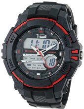 Armitron Sport 20/4942RED Chronograph Analog-Digital Display Black Resin Strap
