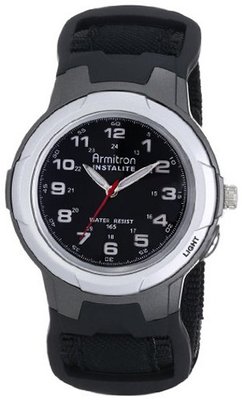 Armitron Sport 204067 Easy to Read Black Nylon Strap Analog