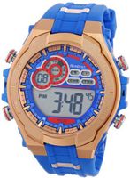 Armitron Sport 40/8188BRG Red and Rose Gold-Tone Accented Blue Resin Strap Digital Chronograph