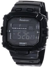 Armitron Sport 40/8244BLK Black Rectangle Chronograph Digital