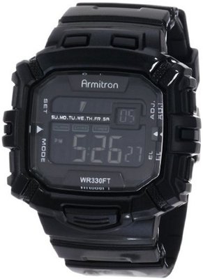 Armitron Sport 40/8244BLK Black Rectangle Chronograph Digital