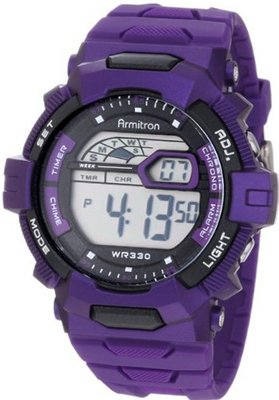 Armitron Sport 40/8278PUR Purple Resin Strap Chronograph