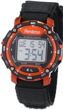 Armitron Sport 40/8291RED Black Velcro Strap Round Red Digital Chronograph