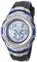 Armitron Sport 408108BLU Silver-Tone Stainless-Steel and Blue Digital Chronograph