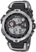 Armitron Sport 408231RDGY Silver-Tone and Black Chronograph Digital