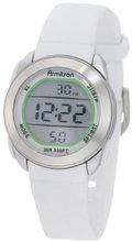 Armitron Sport 45/7020WHT Stainless Steel Top Ring, White Resin Case Chronograph