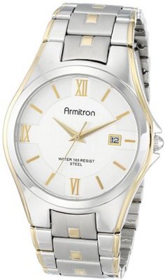 Armitron 20/4413SVTT Two-Tone Bracelet and Silver Dial Dress