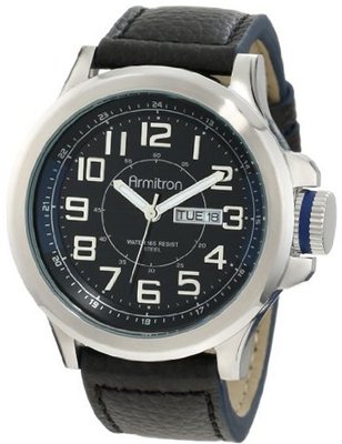 Armitron 20/4859BLSVBK Easy-to-Read Dial Blue Leather Strap