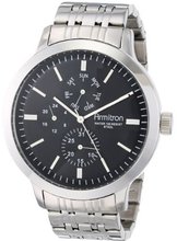 Armitron 20/4950BKSV [Amazon Exclusive] Multi-Function Black Dial Silver-Tone Bracelet