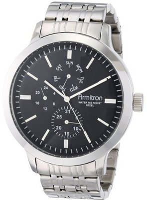 Armitron 20/4950BKSV [Amazon Exclusive] Multi-Function Black Dial Silver-Tone Bracelet