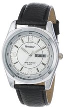 Armitron 201927SVBK Silver-Tone Dress with Black Leather Strap