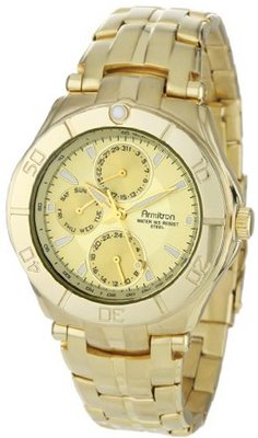 Armitron 204224CHGP Gold-Tone Stainless Steel Multi-Function Dress