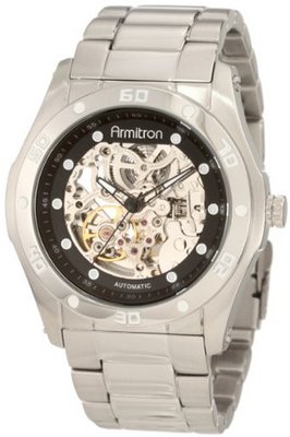 Armitron 204406SVSV Automatic Silver-Tone Round Black Dial Dress