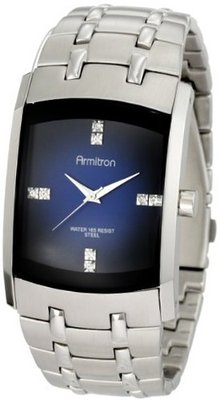 Armitron 204507DBSV Swarovski Crystal Accented Silver-Tone Blue Degrade Dial Dress