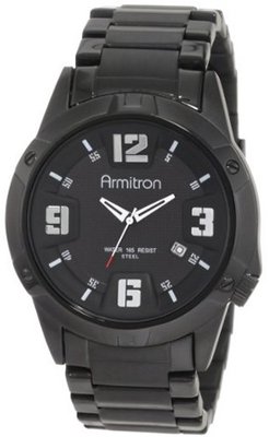 Armitron 204692BKTI Black Plated Stainless-Steel and Black Dial Dress