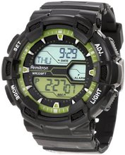 Armitron 40/8246LGN Black and Lime Green Digital World Time Sport Chronograph