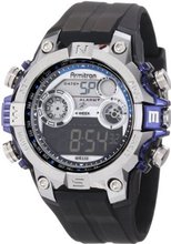 Armitron 40/8251BLU Round Metalized Blue Accented Digital Sport