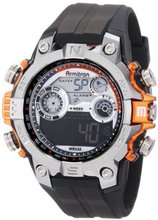 Armitron 40/8251ORG Round Metalized Orange Accented Digital Sport