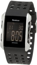Armitron 408177SIL Silver-Tone and Black Chronograph Digital Sport