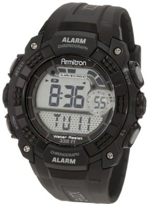 Armitron 408209BLK Chronograph Black Digital Sport