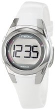Armitron 45/7021WHT Silver-Tone and White Sparkle Digital Sport