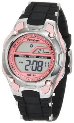 Armitron 456984PNK Pink and Black Chronograph Digital Sport