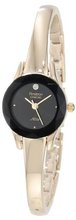 Armitron 75/2433BKGP [Amazon Exclusive] Diamond-Accented Dial Gold-Tone Bangle Dress