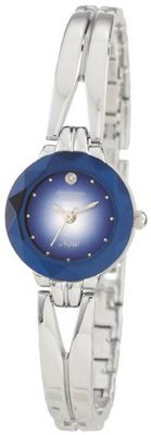 Armitron 75-2967BLU NOW Silver-Tone Diamond Accent Bangle Bracelet