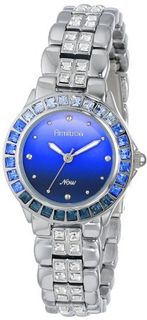 Armitron 75/3689BLSVOB Swarovski Crystal Accented Blue Ombré Dial Silver-Tone Bracelet