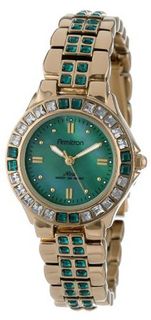 Armitron 75/3689GMGP Green Swarovski Crystal Accented Gold-Tone Bracelet