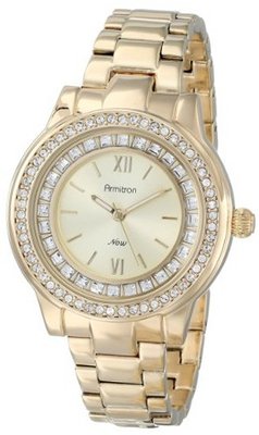 Armitron 75/5115CHGP Swarovski Crystal Accented Gold-Tone Bracelet