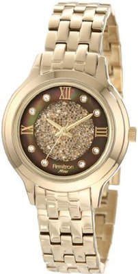 Armitron 75/5174BMGP Swarovski Crystal Accented Gold-Tone Bracelet