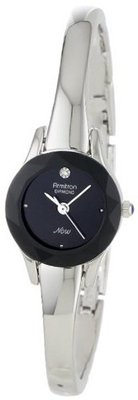 Armitron 752433BLK "NOW" Diamond-Accented Silver-Tone Bangle