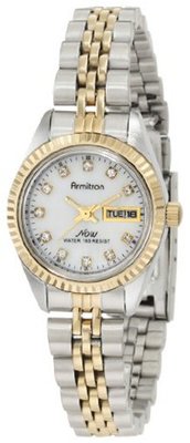 Armitron 752475MOP NOW Swarovski Crystal Accented Two-Tone Mother-of-Pearl Dress