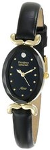Armitron 753248BKBK NOW Diamond Accented Gold-Tone Black Leather
