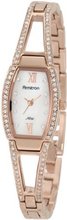 Armitron 753531MPRG Swarovski Crystal NOW Rosegold-Tone Mother-Of-Pearl Dial Bangle Bracelet