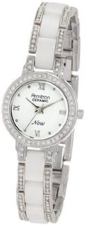 Armitron NOW 753919WTSV Swarovski Crystal Accented Silver-Tone and White Ceramic