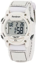 Armitron Unisex 457004WHT Sport Chronograph White Nylon Strap
