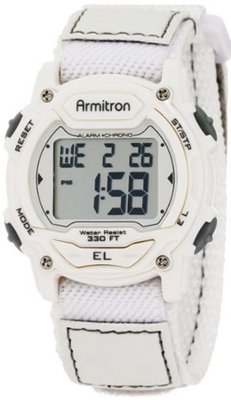 Armitron Unisex 457004WHT Sport Chronograph White Nylon Strap