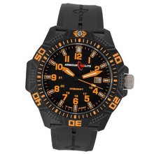 Armourlite Orange Caliber Series Tritium Polycarbon Black NBR Band