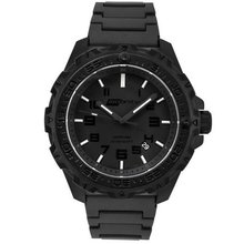 Isobrite T100 Eclipse Blue & Orange Tritium Black Polyurethane Band