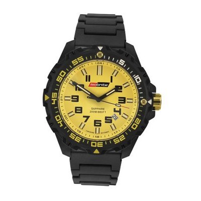 Isobrite T100 Valor Series Black and Yellow Black Polyurethane Band