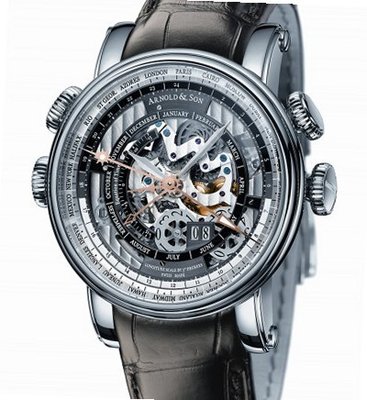 Arnold & Son Royal Collection Hornet World Timer Skeleton