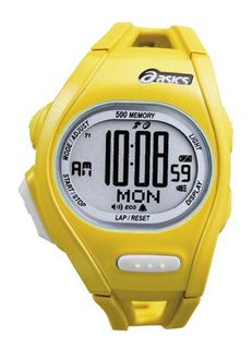 Asics Unisex Race CQAR0103 Yellow Polyurethane Quartz with Digital Dial