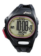 uASICS Asics Unisex Race CQAR0207 Black Polyurethane Quartz with Digital Dial 