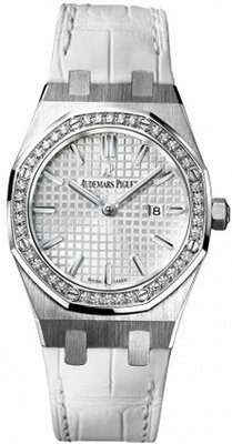 Audemars Piguet Royal Oak Silver Dial White Alligator Leather 67651STZZD011CR01