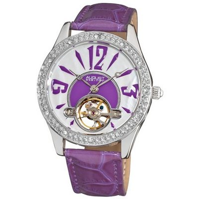 August Steiner AS8034PU Crystal Skeleton Strap