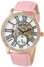 August Steiner AS8035PK Crystal Skeleton Automatic Strap