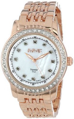 August Steiner AS8045RG Diamond and Crystal Swiss Quartz Bracelet